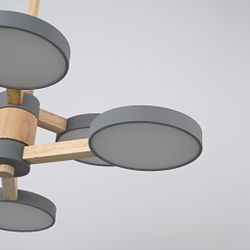 Люстра на штанге TURNA DBL L6 Gray