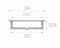 Профиль врезной алюминиевый LC-LPV-32134-2 Anod