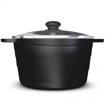 Кастрюля литой алюминий 5л «Neva Granite» со стекл. крышкой NG6650