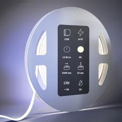 Светодиодная лента Ультра 24В COB 15Вт/м 4000K 5м IP 20 20D225 Led Strip 201225