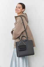 ШОППЕР КВАДРАТНЫЙ ГРАФИТ