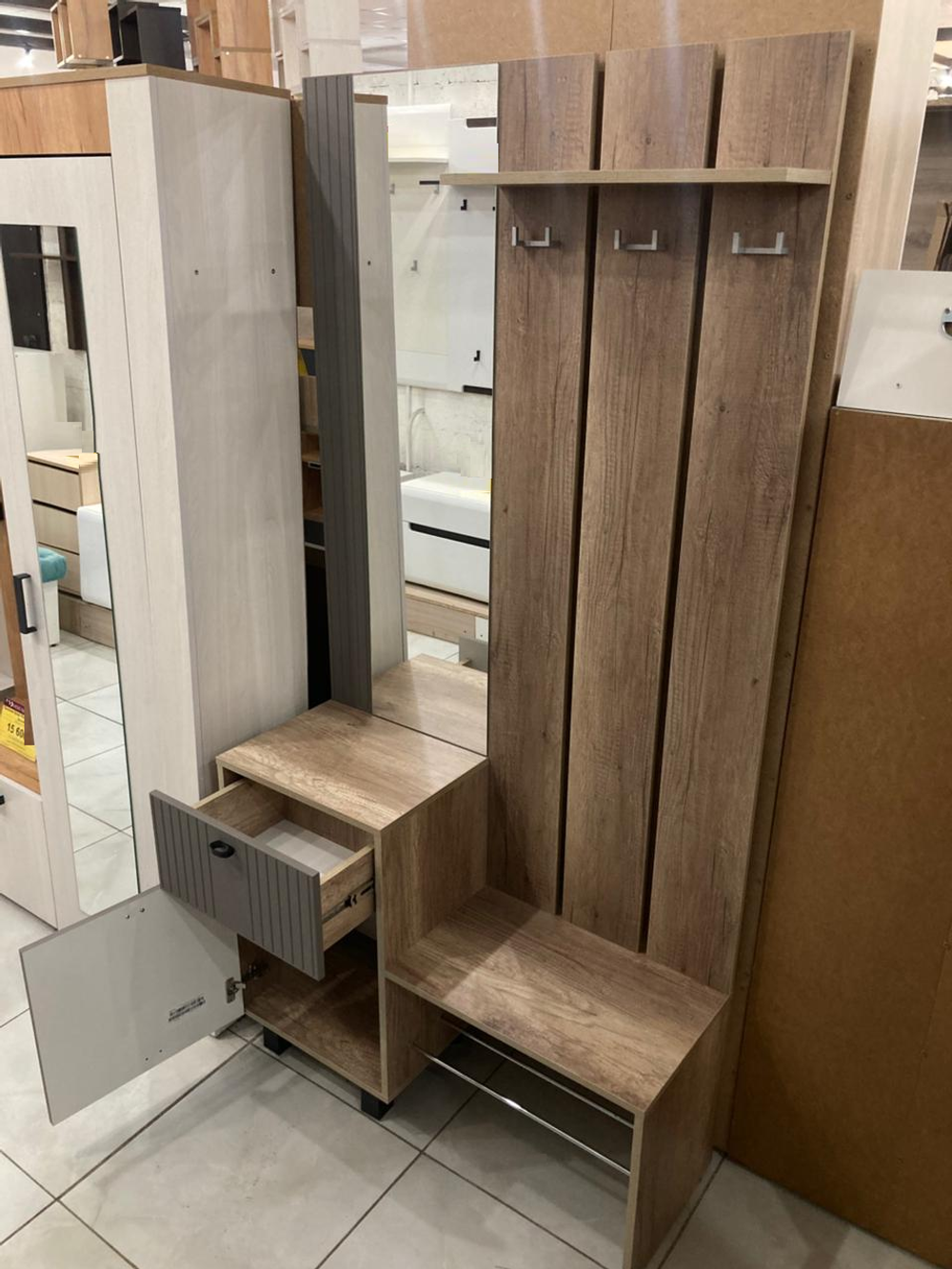 Прихожая Олива ПР-04 Муссон софт (серый) MF14