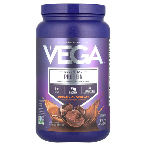 Vega, Незаменимый растительный протеин, сливочный шоколад, 920 г (2 фунта 0,5 унции)