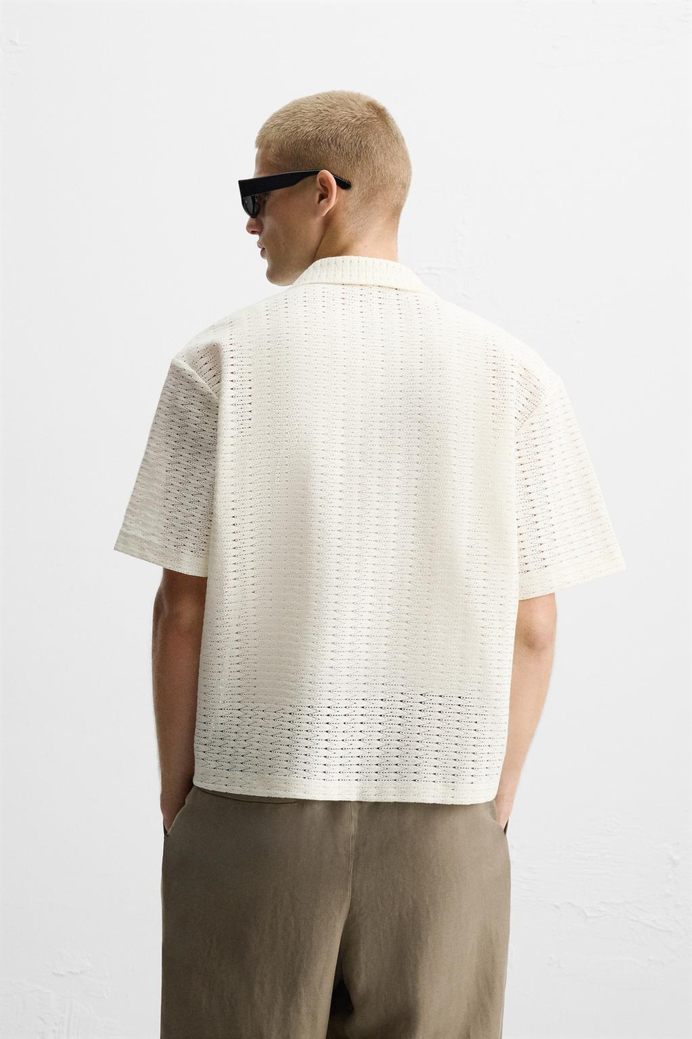 Рубашка jacquard с геометрическим узором