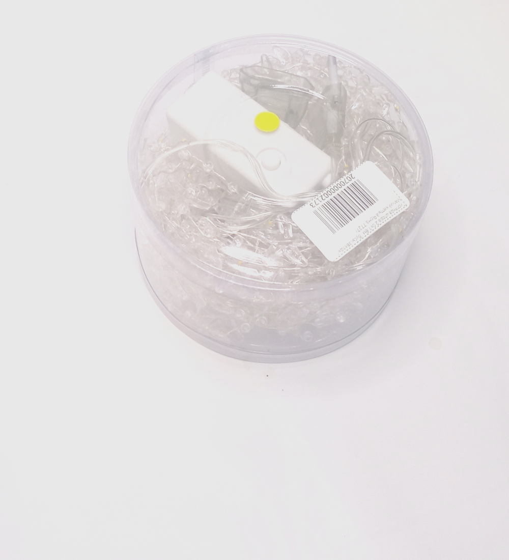 Гирлянда штора 2.0х1.8м "бусы звезды" Мягкий желтый