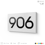 Номер на дверь 906, табличка на дверь для офиса, квартиры, кабинета, аудитории, склада, белая 120х70 мм, Айдентика Технолоджи
