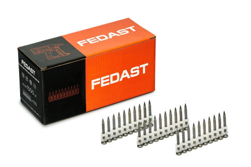 Гвозди для металла и непрочного бетона тип CN (2,7*32 мм винтовые, 1000 шт/уп) FEDAST
