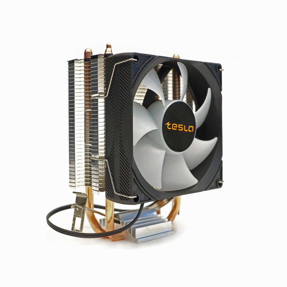 Кулер для CPU TESLA SHADOW 902, 1х92мм, 2400rpm, 3-pin, Al+Cu, серебристый-черный-белый, 52CFM, 23дБ, 2-PIPE(прямой контакт), TDP 110Вт, INTEL 1700/1200/115x/775/1366, AMD AM5/AM4/AM3(+)/AM2(+)/FM2(+)/FM1/754/940/939 (TSL-902-SD)