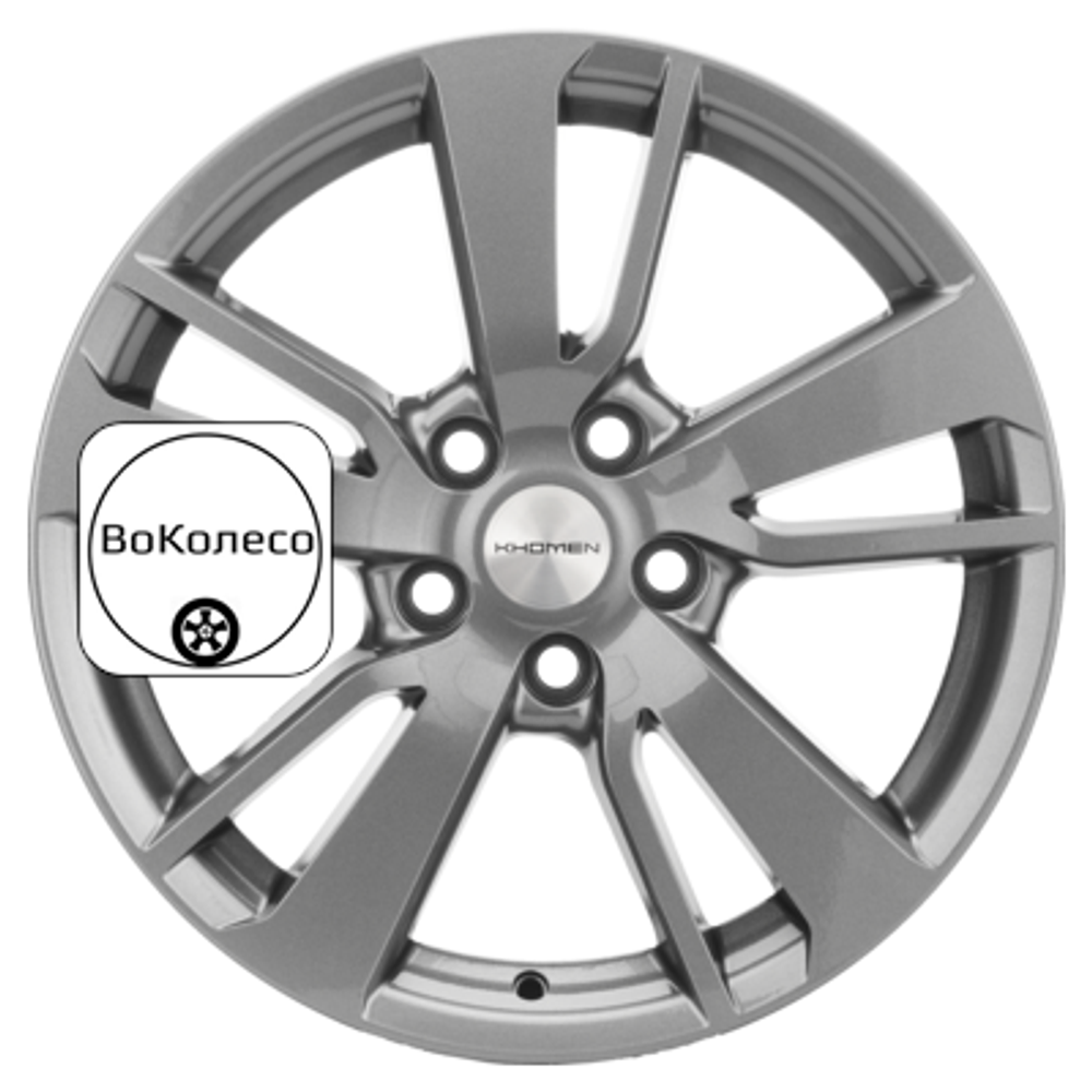 7x17/5x114,3 ET40 D66,1 KHW1704 (Qashqai) Gray Khomen Wheels