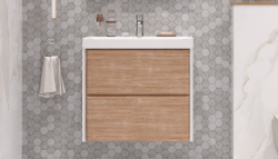 Тумба подвесная VELVEX Gesso 70.2Y белый дуб сонома