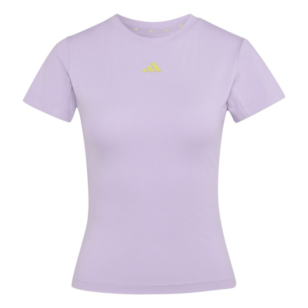 Женская теннисная футболка Adidas 3 Stripes - power purple