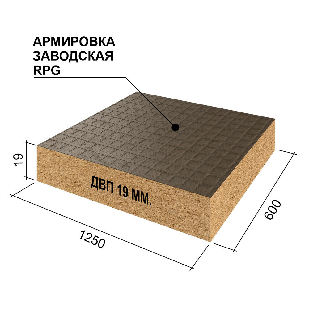 Панель звукоизоляционная Ruspanel RPG Eco Comfort 1250х600х19 мм