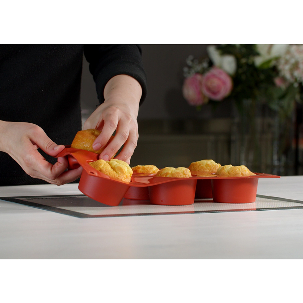 Форма силиконовая для приготовления маффинов muffin, 18х33 см