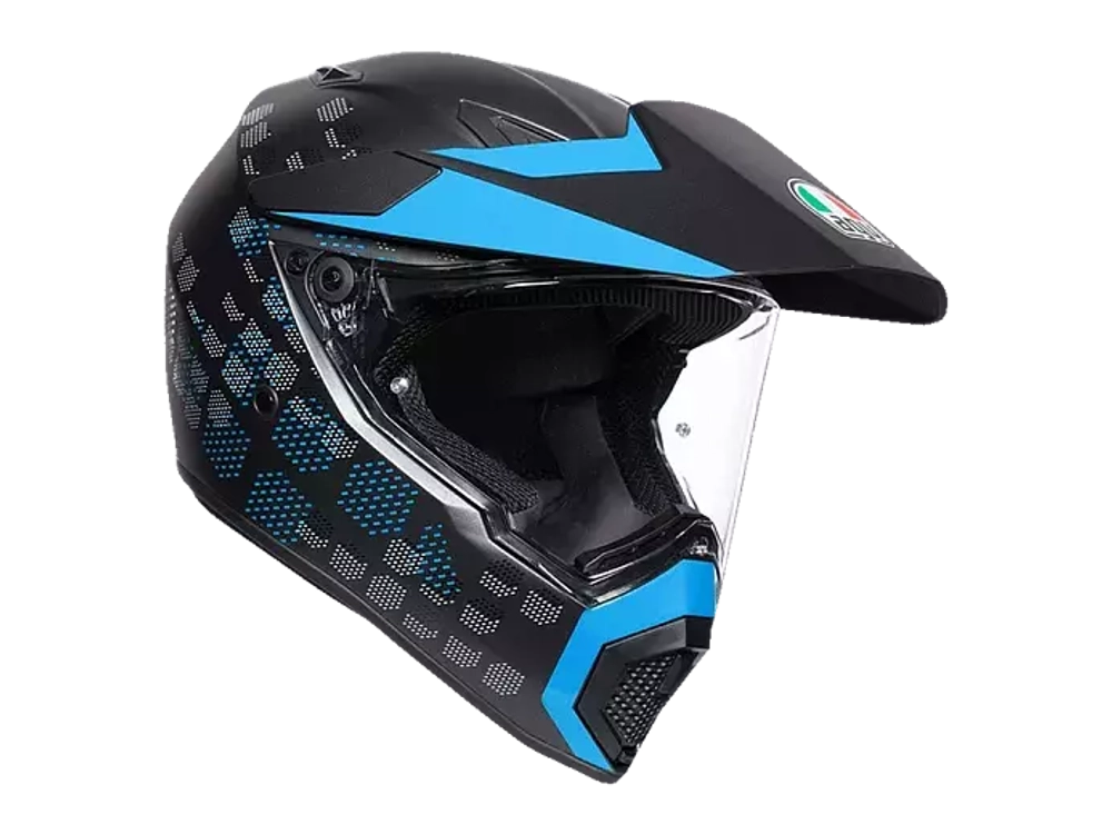 AGV AX9 ANTARTICA MATT BLACK/CYAN