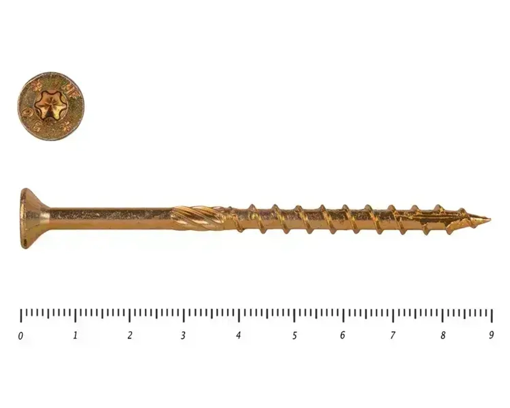 Саморез конструкционный по дереву 6*90 HIMTEX потайной