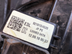 Фара левая Kia Optima 4 (JF) 18-20 Б/У Оригинал 92101D4520