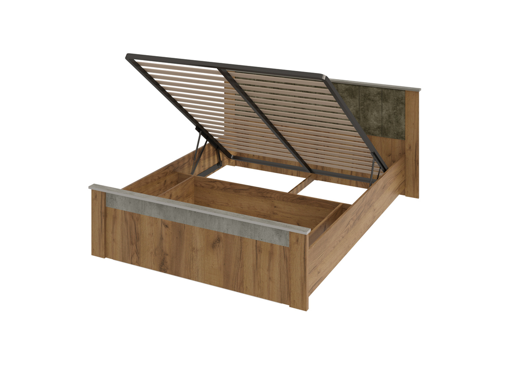 "Франк" Кровать двойная 1.6 КР-14 крафт/метрополитан грей