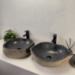 Раковина из речного камня ПАРА! RS-63838 54*47*15 2шт 0127