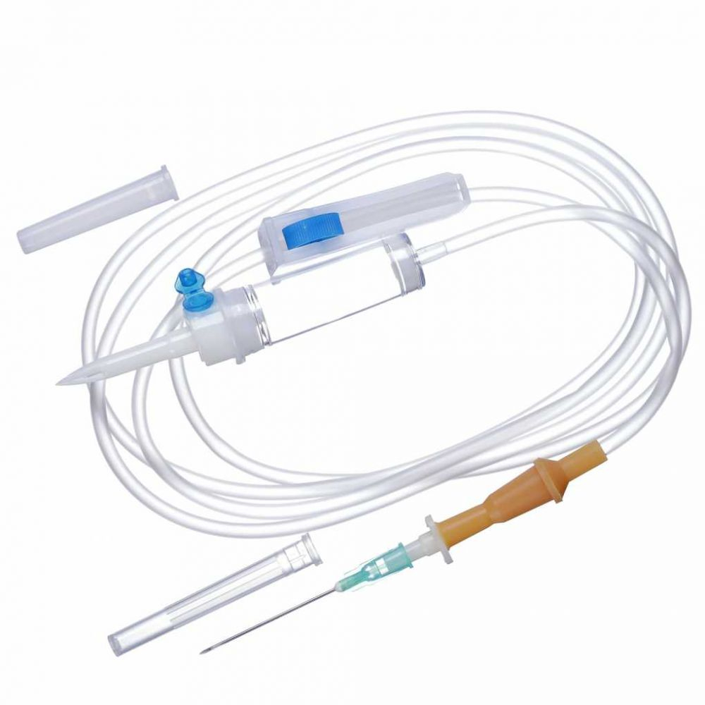 Система инфузионная с иглой 21G / 08*38 ( Китай 45/720 ) SALUVIT
