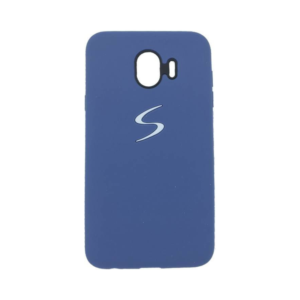 Силиконовый матовый чехол S-Design для Samsung J4, темно-синий