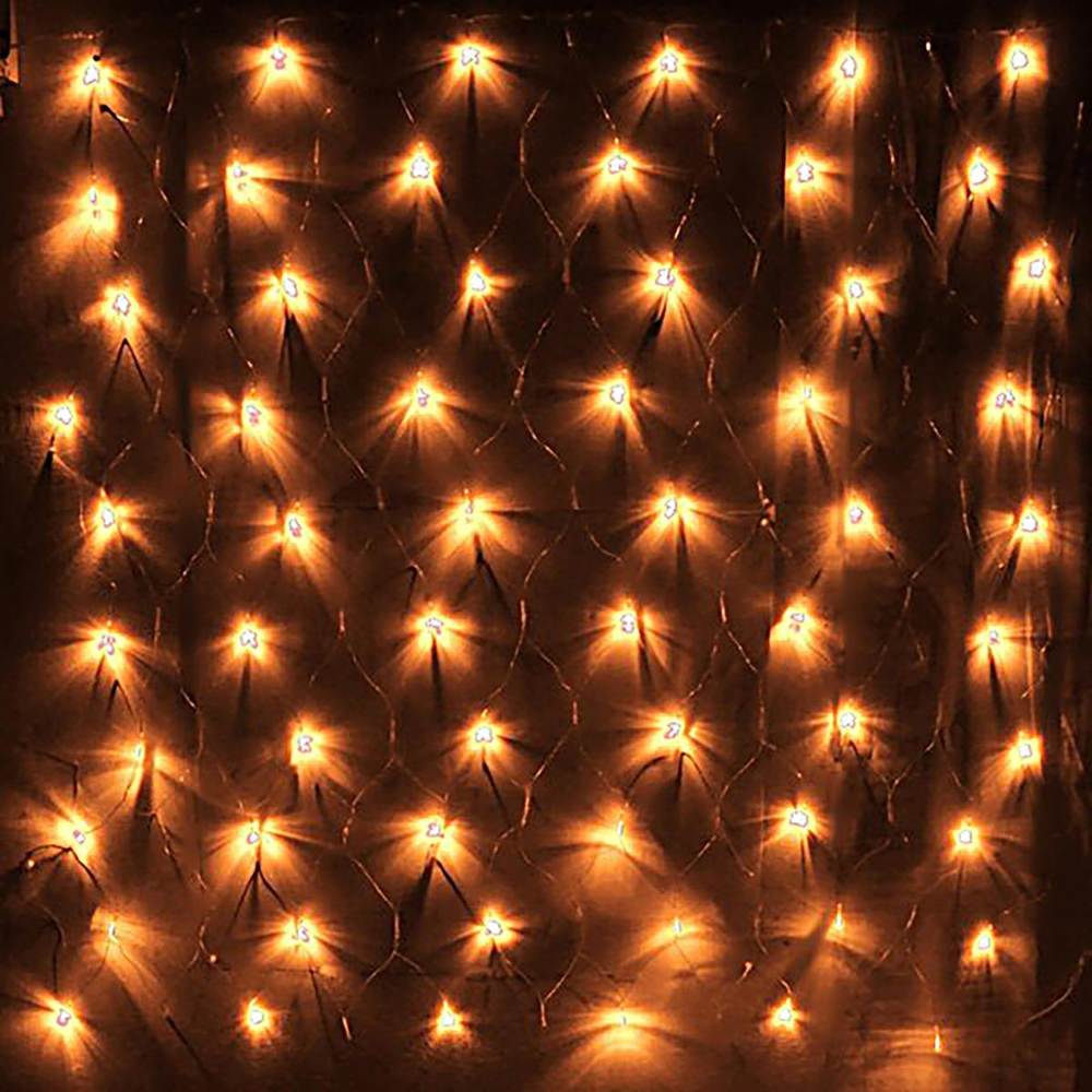 Гирлянда для дома Сетка 2,0м 144лампы LED 8 реж, Теплый белый