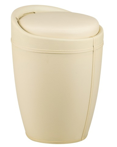 Табурет с местом для хранения LM-1100HPVC, кремовый