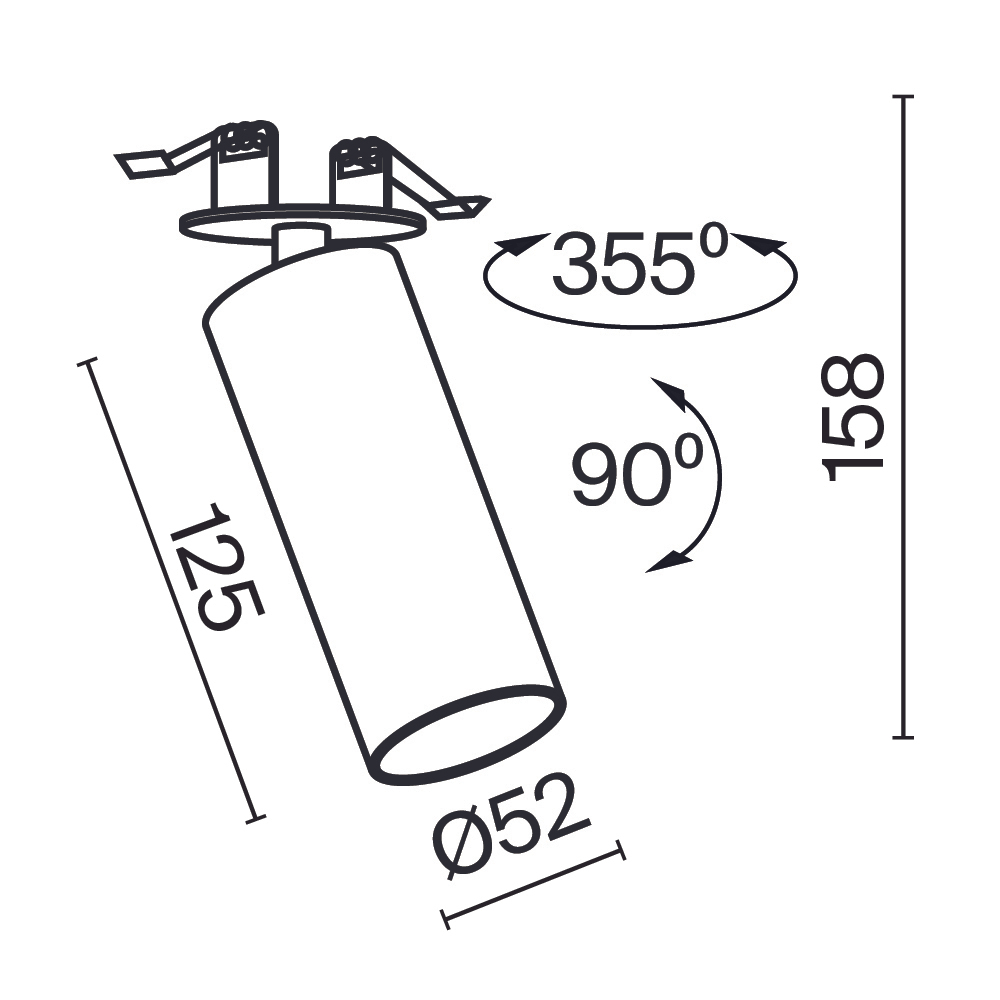 Встраиваемый светодиодный светильник Maytoni FOCUS LED C053CL-L12W3K-W-B