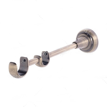 Кронштейн металлический двухрядный d25/19 мм, цвет антик