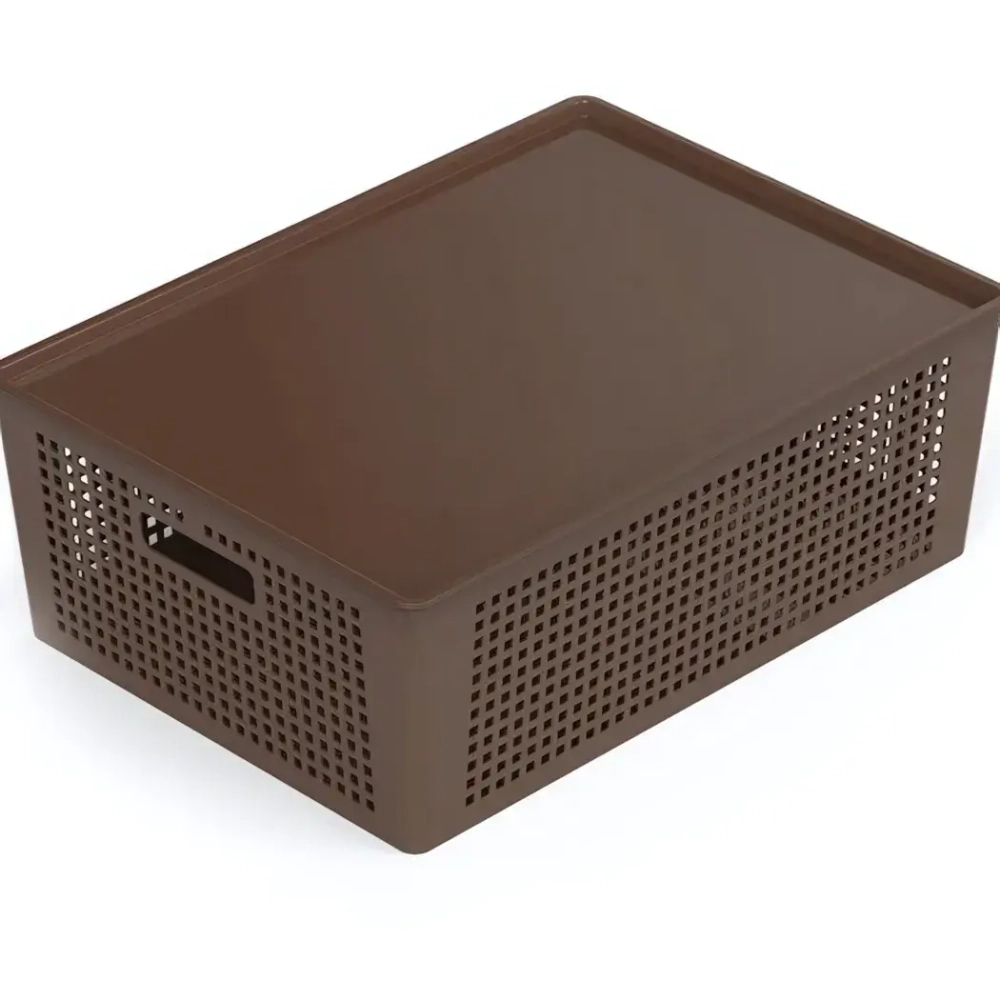 Корзина для хранения с крышкой «TRAYMIX», 41.5*31*15.3см, 16,5л