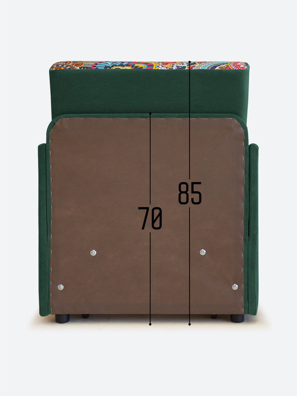 Кресло-кровать "Миник" с подлокотниками Ultra Forest, купон Хаски