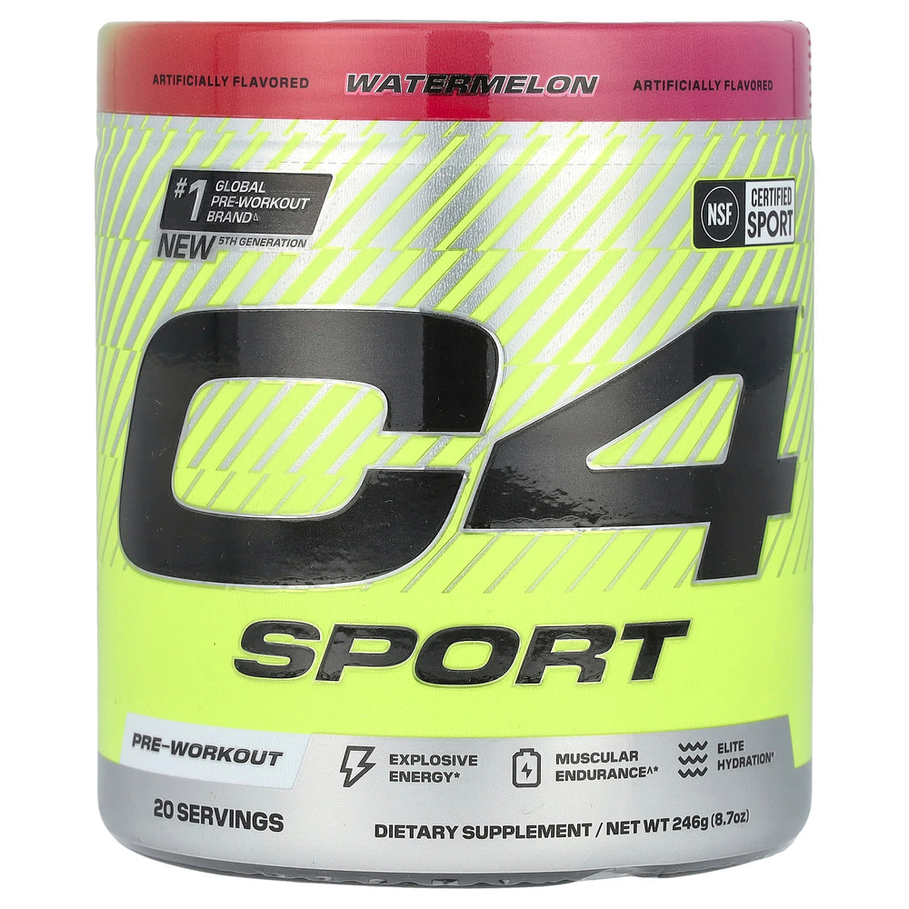 C4 / Cellucor, C4® Sport, предтренировочный комплекс, со вкусом арбуза, 246 г (8,7 унции)