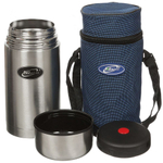 Термос для еды, нержавеющая сталь, 0.75 л, широкая горловина, Biostal, колба нержавеющая сталь, с чехлом, NТ-750