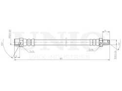 Шланг тормозной задний UNIO BRH-10014