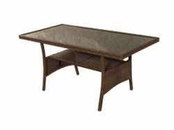 Обеденная группа плетеной мебели Албания + диван Анкор Brown