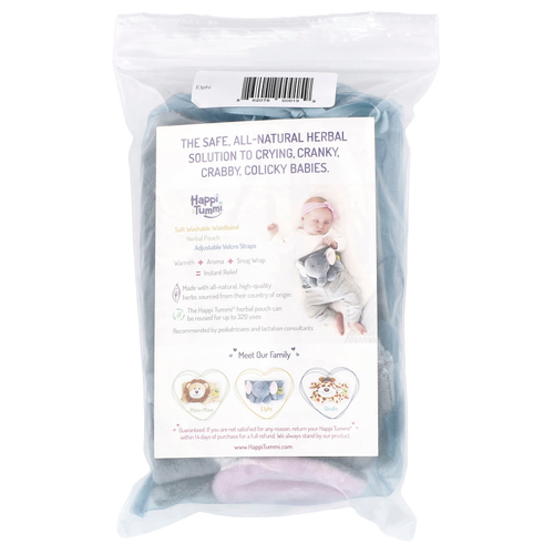 Happi Tummi, Для облегчения колик и газообразования для младенцев, мягкий моющийся пояс, Elphi, 1 шт.