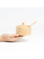 Деревянная сахарница с ложкой из кедра