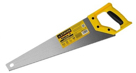 Ножовка универсальная (пила) "Тайга-7", Stayer 450 мм, закаленный зуб, рез вдоль и поперек волокон.