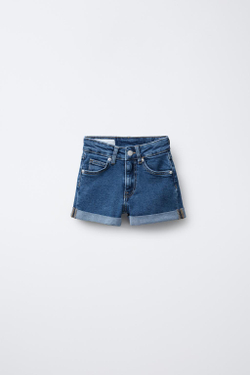ZARA ДЖИНСОВЫЕ ШОРТЫ, СИНИЙ