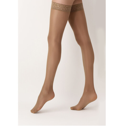 Женские чулки бежево-коричневые OROBLU Chic Up, 30 ден, Daily VOBC01001