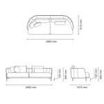 Диван трехместный ENZA HOME SEOUL EH67898