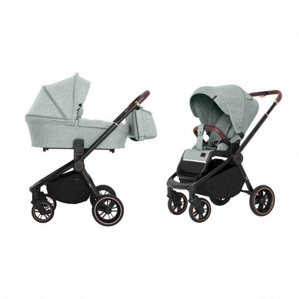 Коляска 2 в 1 Carrello Epica CRL-8510/1, Tea Green / Черная рама (2021)