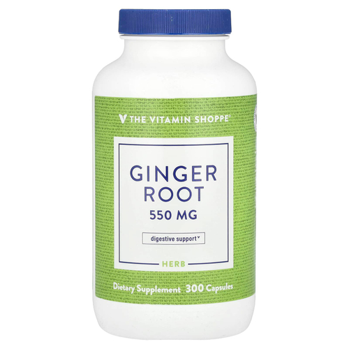 The Vitamin Shoppe, Корень имбиря, 550 мг, 300 капсул