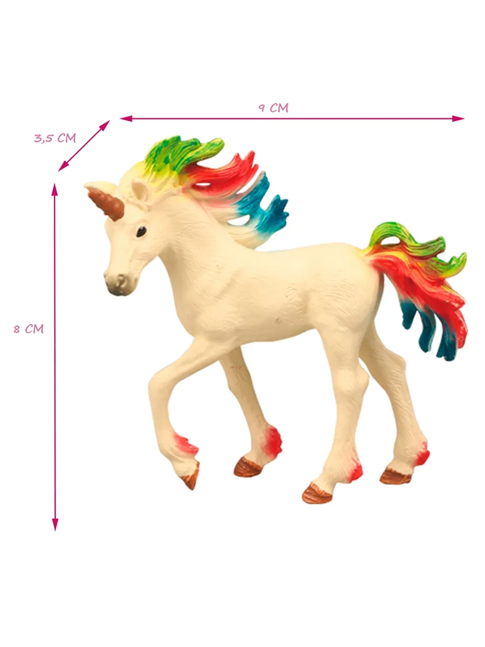 Набор фигурок животных Мир фэнтези Семья белых единорогов с радужной гривой 2 шт