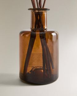 Zara Home Аромадиффузор Incense Leather 95 мл, тростниковые палочки микадо, аромат восточный древесный, Коричневый