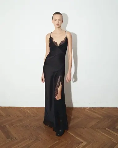 Платье Satin ember, Черный