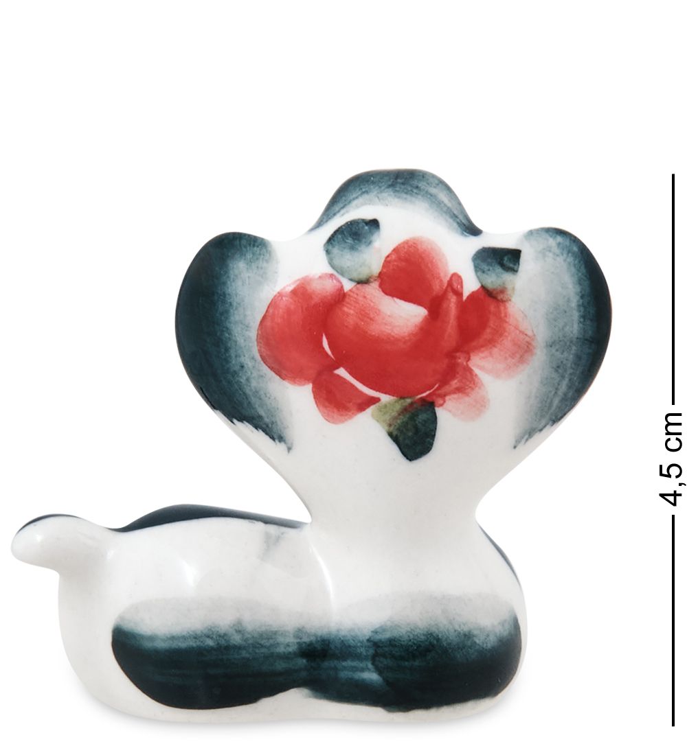 ГЛ- 306 Фигурка «Змея Маруся» цв. (Гжельский фарфор)