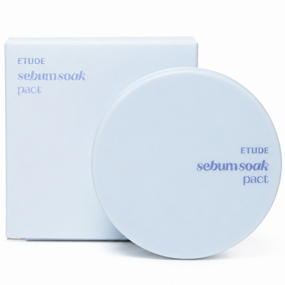 Пудра для жирной кожи лица Etude Sebum Soak Pact, 9.5г