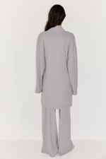 Кардиган из трикотажа в рубчик