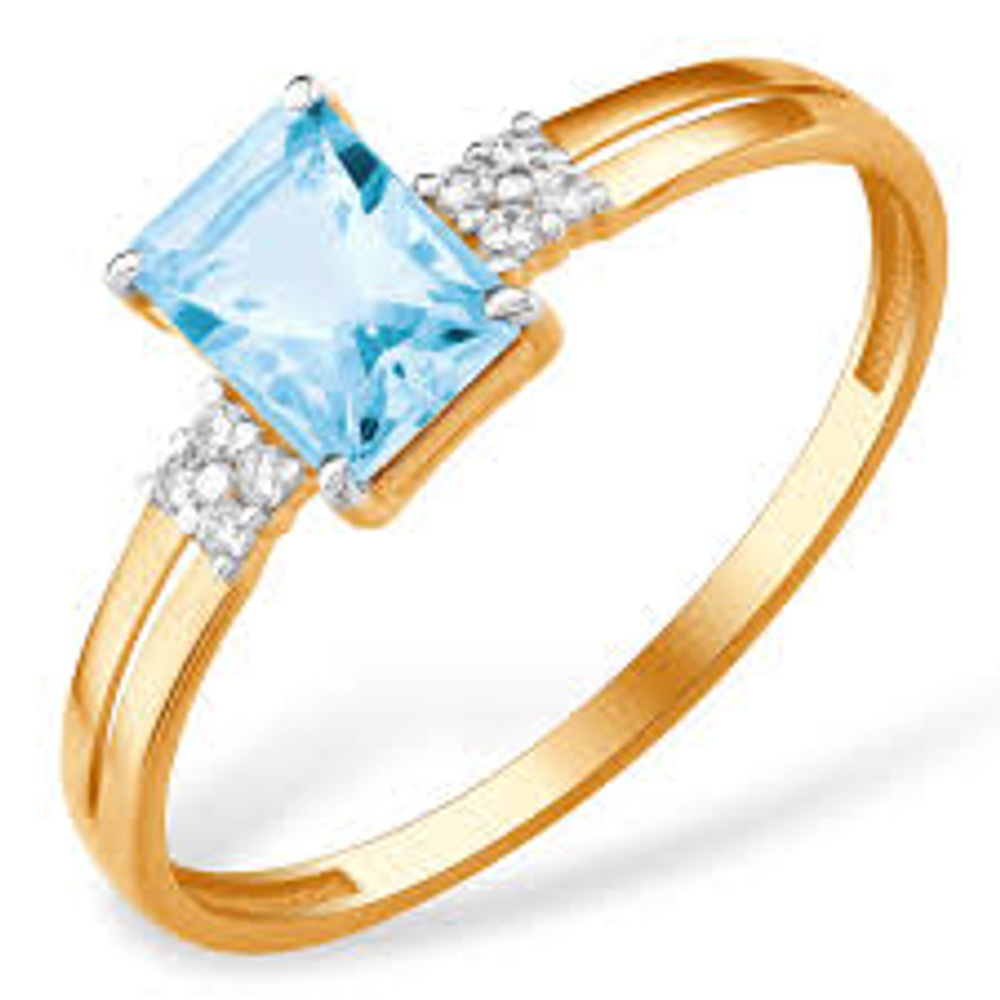 Кольцо из золота с топазами