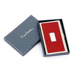 Визитница Pierre Cardin кожзам и металл красный (PC1139red)